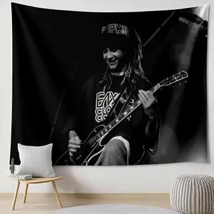 Tom Kaulitz Backdrop Fashion Music Tapestry Wall Hanging, Rockstar Photography Background, Polyester Room Decor for Bedroom, Living Room, Party Setup, Studio, Holiday Decoration