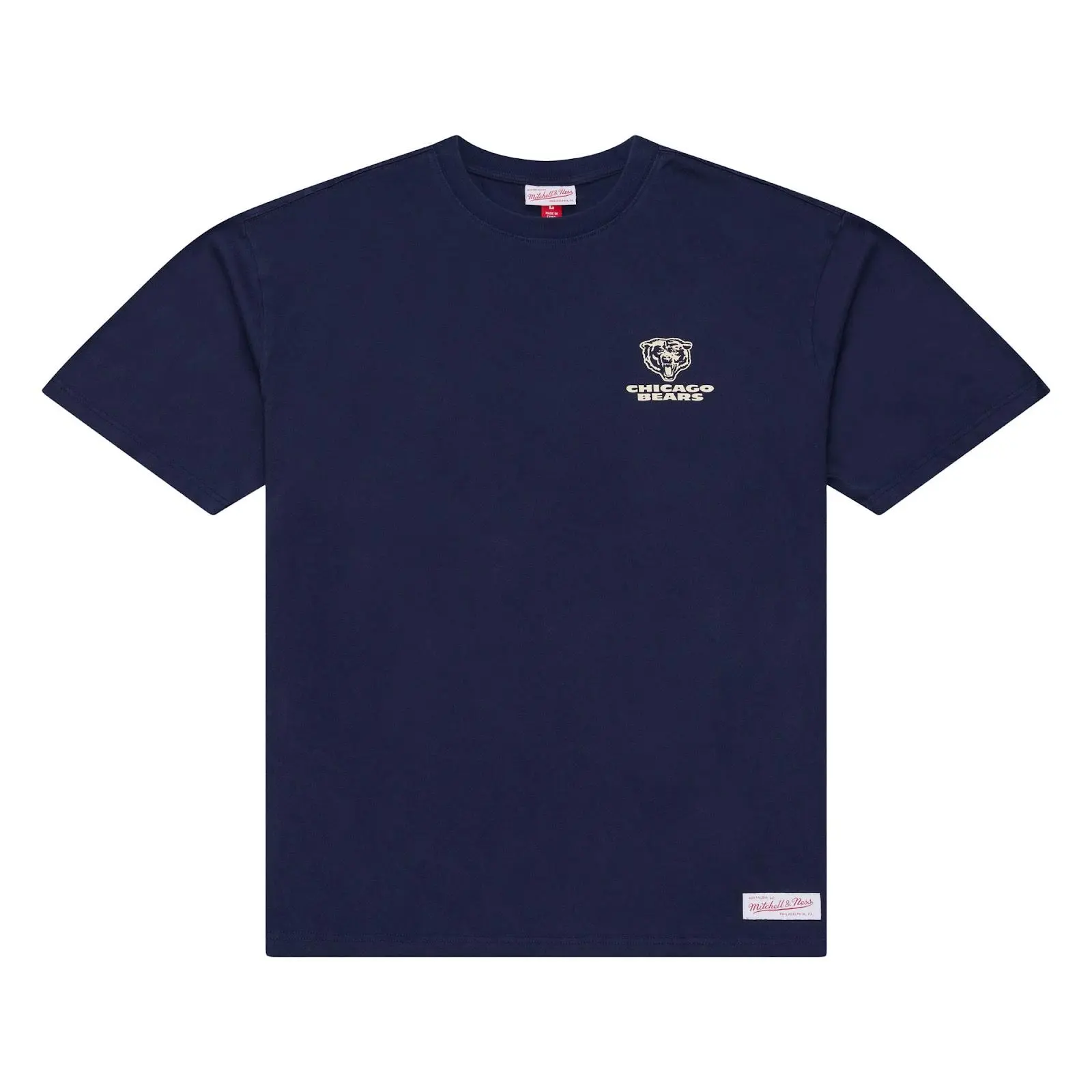 Chicago Bears Navy Core Essentials T-Shirt NFL Throwback Tee Graphic Vintage Fan Gear Mitchell & Ness