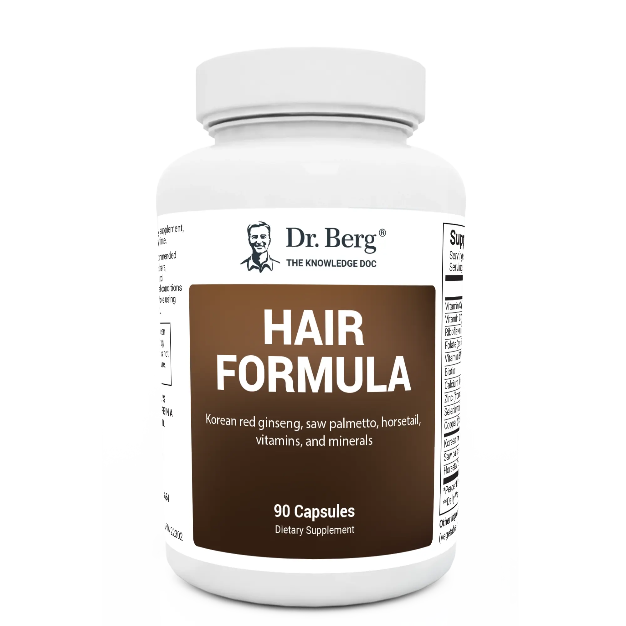 Hair Formula - 90 Vitamin Capsules for Hair, Skin, & Nails Healthcare Supplement Fitness Edible