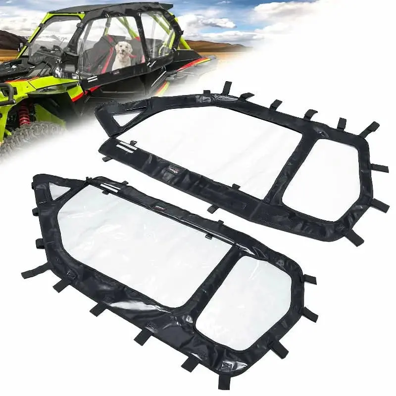 StarknightMT RZR 1000 XP Cab Enclosure Upper Doors, RZR 2 Seat Soft Side Windows With Zipper Vent Compatible With Polaris 2014-2023 RZR 1000 XP/TURBO RZR 1000 XP Accessories