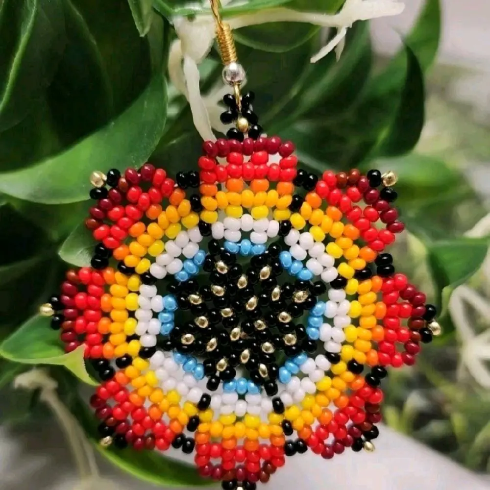 Elegant Multicolor Flowered Women’s Earrings.