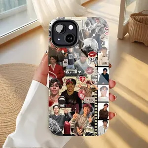 Malachi Barton Eye-Catching Vintage-Inspired Collage Design Mobile iPhone Case. Double-Layer PBT+TPU Drop-Resistant Mobile Phone Cover, Compatible with iPhone 16–11 Pro Max/Plus