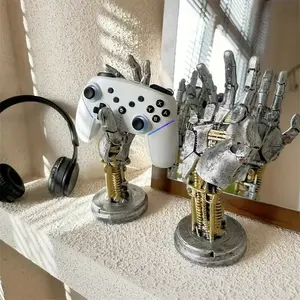 Cyberpunk Mechanical Hand Game Controller Stand, Headphone Holder Wall Mount, Desk Organizer, Room Storage Solution, Display Stand, No Wooden Material