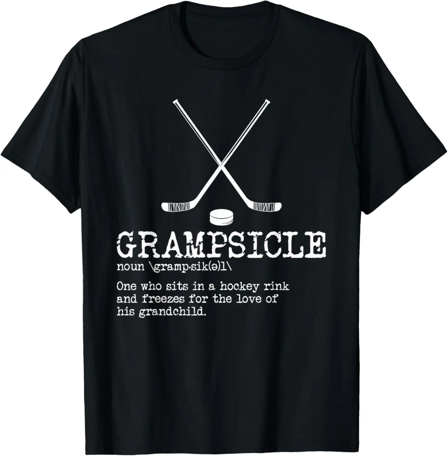 Hockey Grandpa Shirt - Grampsicle Definition Funny T Shirt T-Shirt