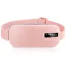 Cordless Rechargeable Belt Shape Portable Menstrual Heating Pad - Smart Uterus Warmer Waist Belt with Adjustable Heating Temperature, Vibration Massage for Cramps Relief, Lumbar Care Appliance for Waist Area