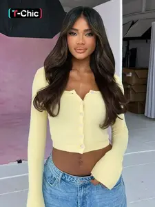 Knitted Short Cardigan for Women, Casual Slim-Fit Design, Moderate Fabric Thickness, Knitwear, Perfect for Fall & Winter Seasons