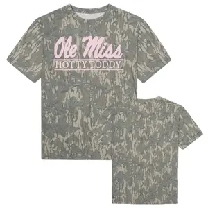 Ole Miss Bottomland Camo Mossy Oak Washed Out Camo Tee, Treestand Camo Tee, Camo T-Shirt Unisex Outdoor, 3D Camo Style T-Shirt, Mossy Oak Washed Bottomland Mallard Tee,