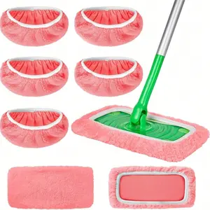 Reusable Microfiber Mop Pad, Dry Wet Use Mop Cover for Brooms, Washable Floor Cleaner Pads, Swiffer Replacement Cloth, Microfiber Mop Refills, Home Cleaning