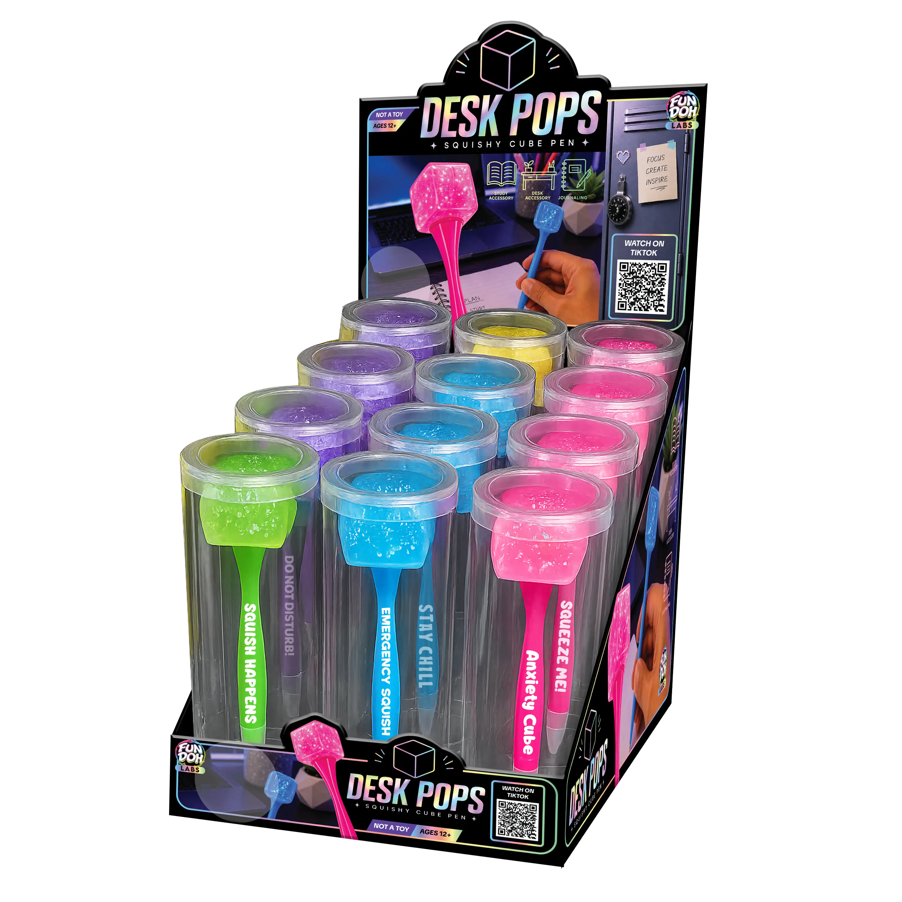 INSTOCK Squishy Cube Pen, Pens for Work, Office Stationery Writing Tool
