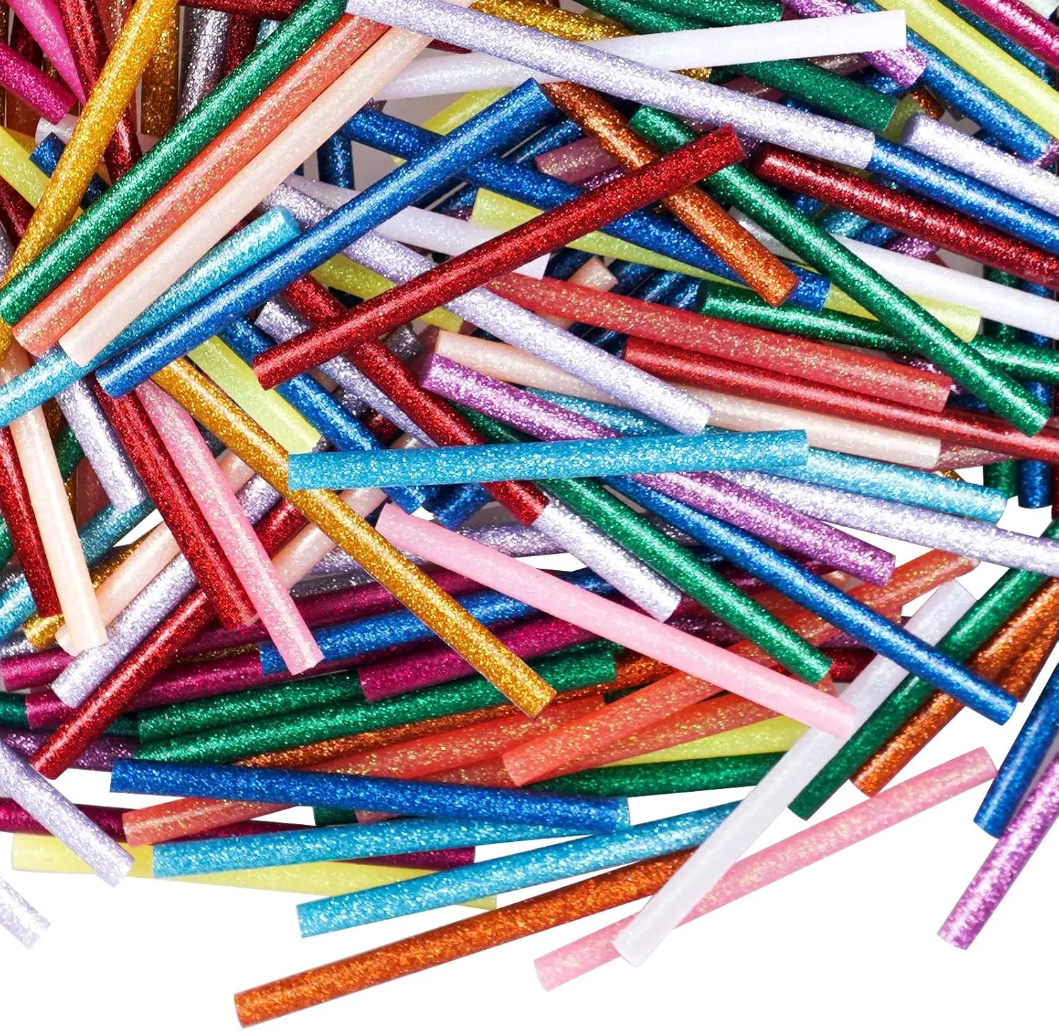 Mini Glitter Hot Glue Sticks 14 Colored for DIY Art Craft,4 inches 80 count