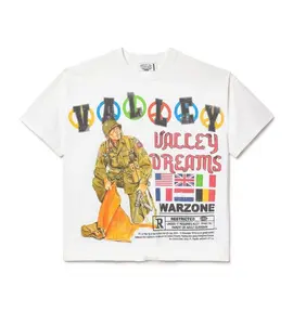 Vale Forever Warzone Tee White, Graphic Tee, Gothic Y2K Streetwear Oversized T-Shirt, Black Unisex Cotton Top 2026	