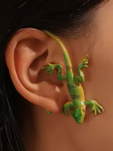 Gecko Design Earrings, Fashionable Jewelry for Women & Men, Trendy All-match & Exquisite Jewelry for Birthday Gift