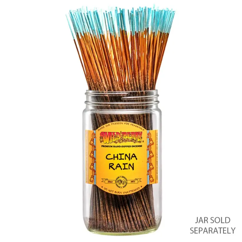 100-Pack Handmade India Hand-Rolled Wild Berry China Rain Aroma Incense Sticks, 11in Home Supplies, Long Burn Home Fragrance for Stress Relief & Meditation