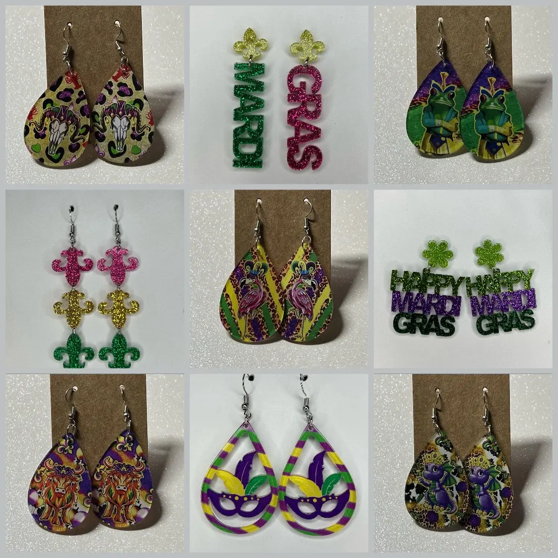 Mardi Gras earrings Mardi Gras earrings