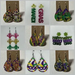 Mardi Gras earrings