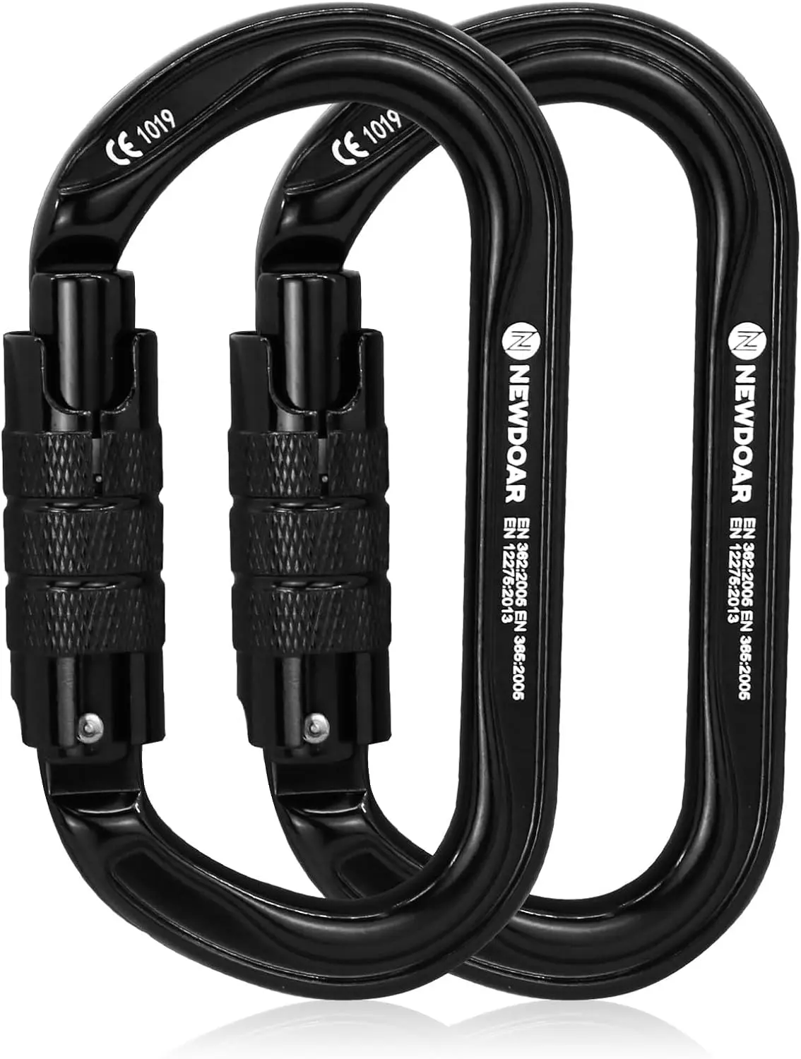 NewDoar 25KN CE&UIAA Certified Aluminum Alloy O-Shape Climbing Carabiner - Heavy-Duty Rock Climbing Rappelling Gear