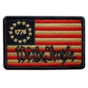 We The People Betsy R. 1776 Flag Patch [Iron on Sew on -3.0 X 2.0 - WP9]
