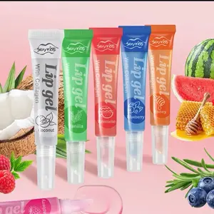 Valoré 10 pcs Different quality  Lip Gel Lovers with Collagen Coconut Vanilla Watermelon Blueberry Honey Flavors for Soft Lips