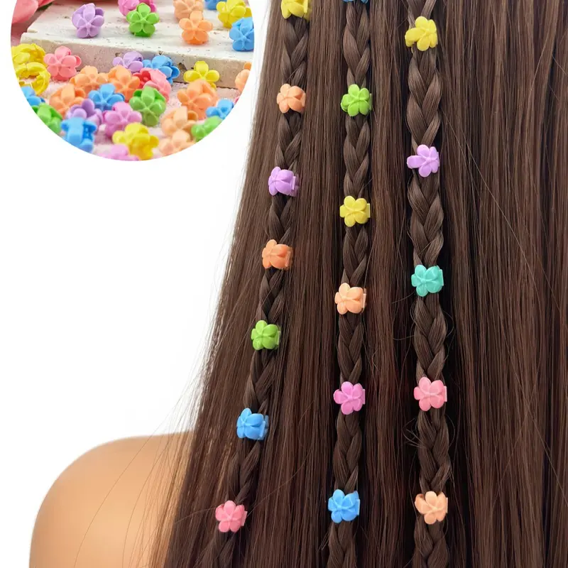 Cute Flower Design Hair Accessories, Colorful Hair Accessories for Women & Girls, Floral Hair Accessories, Pink Minimalist Headwear Suitable for Thick Hair, Barrettes Hair Clips, Hair Clip Set, Hair Claws Set, Hair Clips For Styling