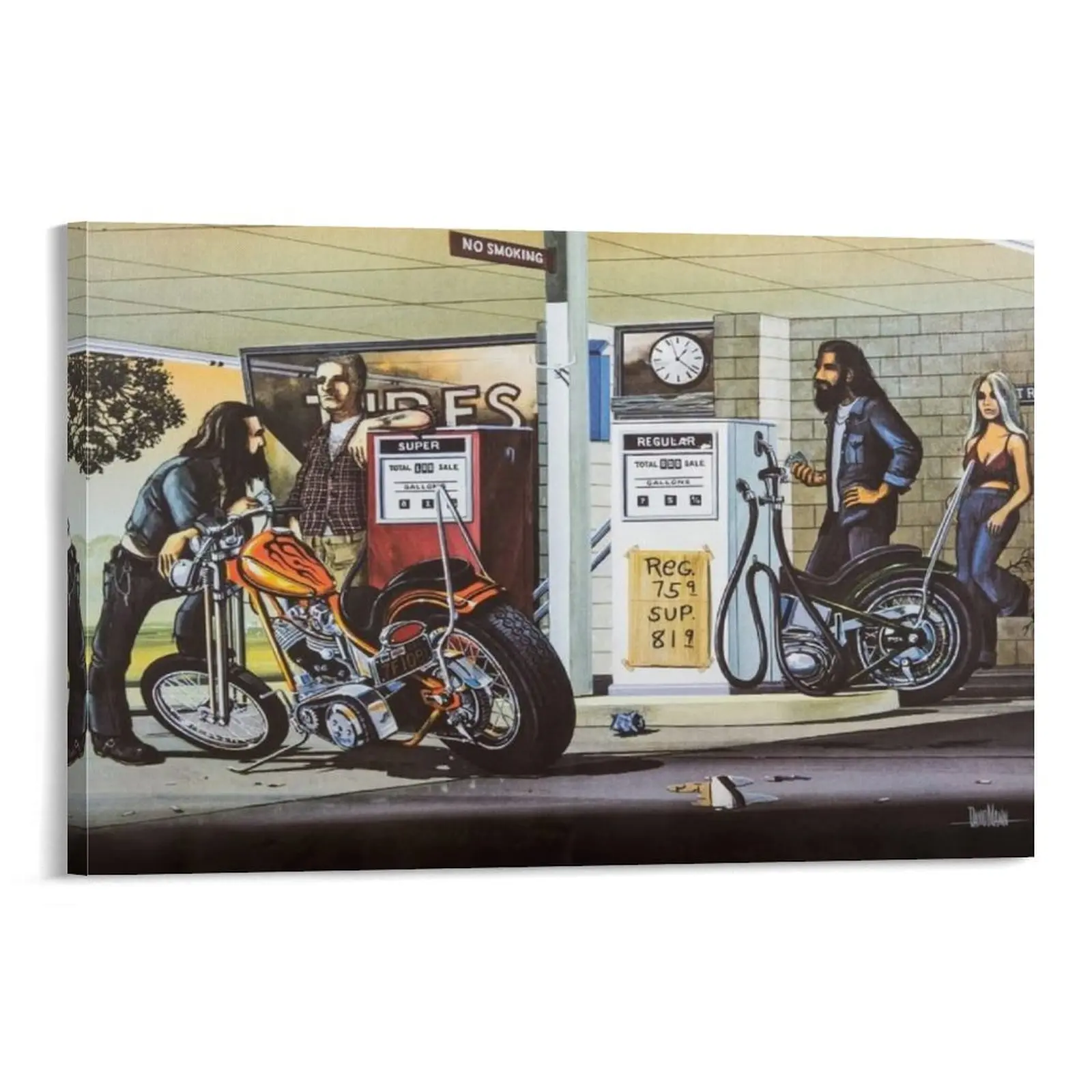 Motorcycle Rider Poster David Mann Picture Print 69 Canvas Poster Bedroom Decor Sports Landscape Office Room Decor Gift Frames Wall Ornaments Artistic