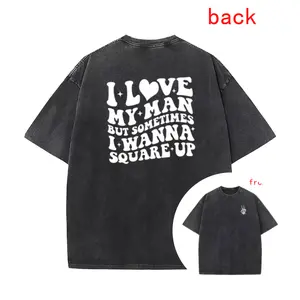 Bold Typography Statement Tee with Playful Relationship Quote