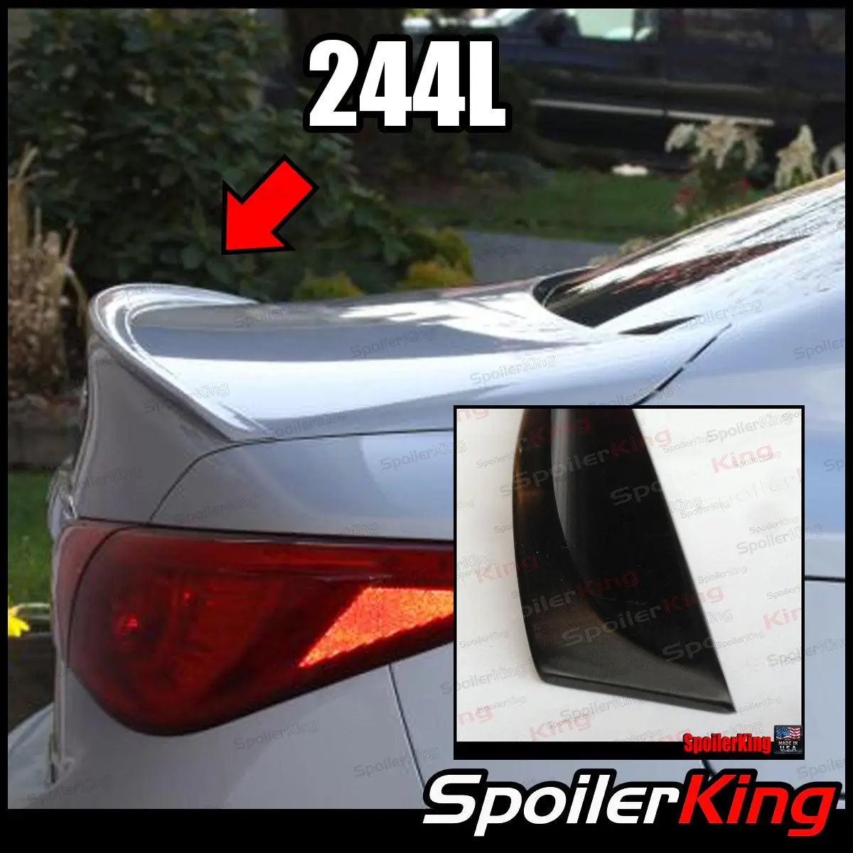 Nissan Maxima 2004-2008 Trunk Lip Spoiler (244L), Polyurethane Car Rear Spoiler, 7/8" High Auto Accessories, Cars Accessories, Oem Look