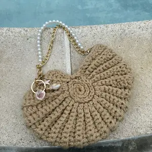 Handmade Crocheted Shellbag - Elegant & Practical Accessories for Everyday Use - Perfect for Phone, Keys & Small Items - Handwash Only - Compact Size, Unique Design