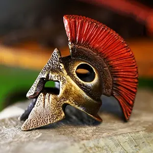 Handcrafted Spartan Sword Keychain – Alloy, Stylish Car Key Ring Charm for Women, Red Feather, Umbrella Rope