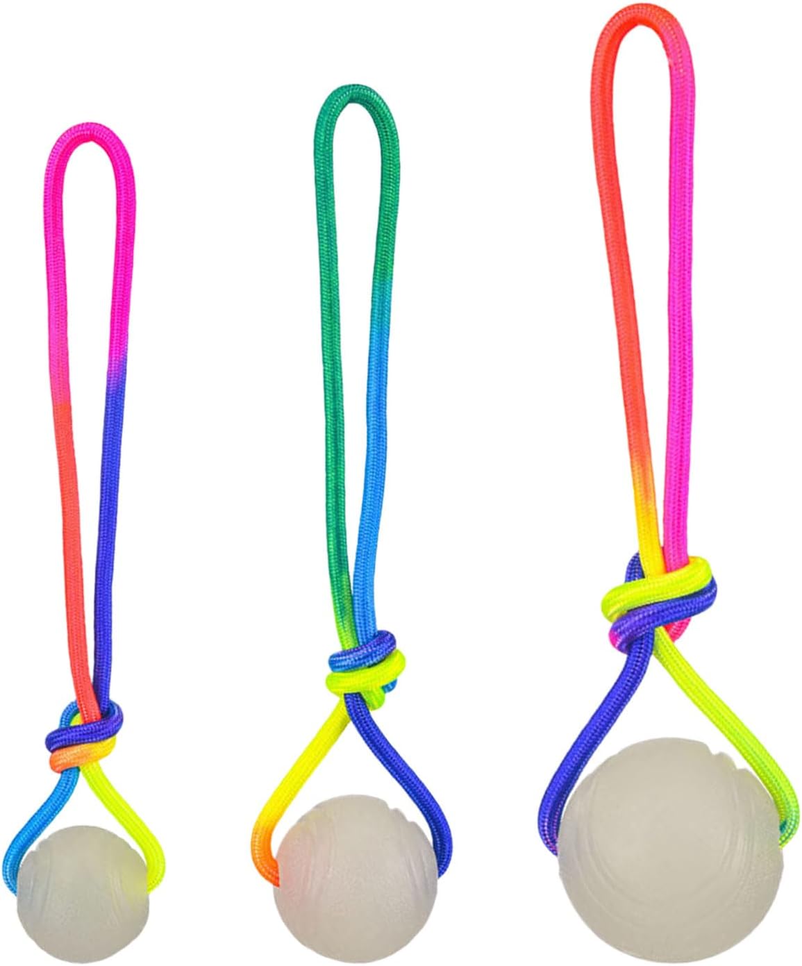 Dogs Training Interactively Educational Toy Flashing Elastics Ball Glowing for Teething Puppies and Active Bright Glowing