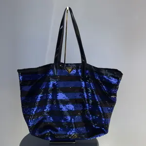Pre-owned sequin Tote Bags Prada Purple and Black Tote