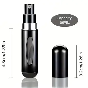 [Random Color] 5ml Travel Perfume Bottle Refillable Portable Mini Atomizer Spray Refill Bottle Women Pocket Dispenser Cologne Sprayer