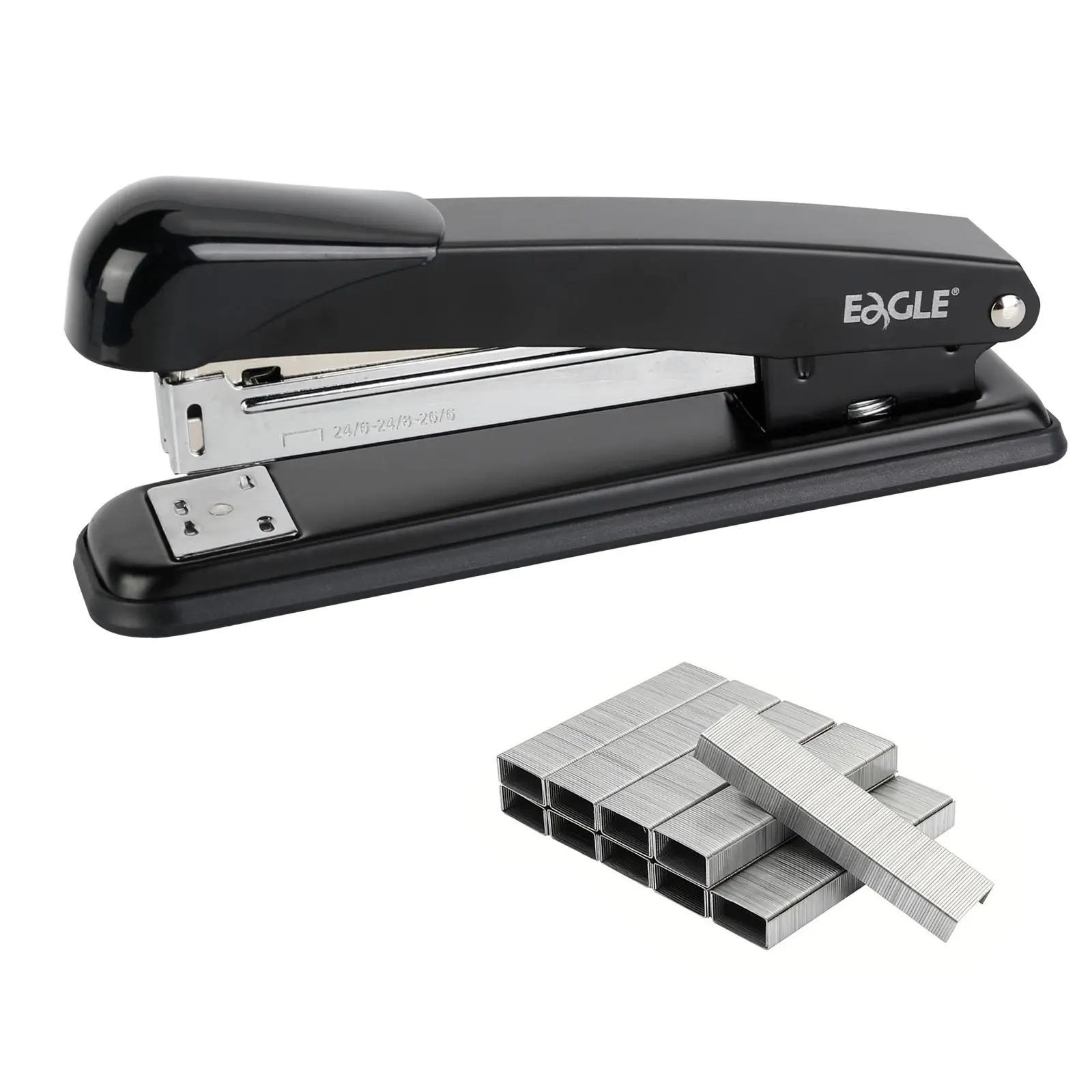 Metal Desktop Stapler, Stapler with 1000 Staples, Long Lasting Stapler for 50 Pages Paper, Office Binding Supplies for Home and Business Use, Office Stationery, Office Accessories