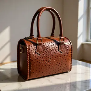 Camille Speedy Satchel - Saddle-Tone Finish, Dual Top Handles, Cross Body Strap, Secure Zip Closure, Lightweight & Durable, Perfect for Everyday Wear