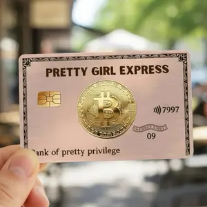 (2 Pack) Pretty Girl Express Debit Card Skin Custom Fan Art Vinyl Cover Scratch Resistant Water Resistant Everyday Accessories