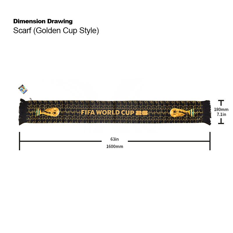 FIFA World Cup 2026 Fan Support Scarf High-Definition Print Lightweight Polyester Non-Stuffy Perfect for Fans Game Days Collect Gift Daily Wear