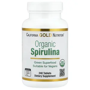California Gold Nutrition Organic Spirulina, 240 Tablets (500 mg per Tablet)