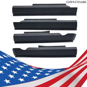 CROSSDESIGN Fit For 09-18 Dodge Ram 1500 2500 Crew Cab Rocker Panels Guard Sill Trim #14064