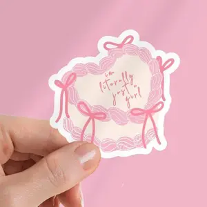 Coquette Kindle Sticker Heart Cake & Bow