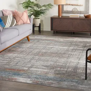 Nourison Indoor Area Rug, Rustic Textures, Modern Distressed, 3D-Textured, Multi-Tonal, Abstract Household Decorative Rug for Living Room Decor