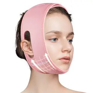 CARER SPARK Reusable Face Lifting Strap Double Chin Reducer V-line Belt Slimming Face Mask Silicone Scar Sheets derma roller men Breathable Fabric Youthful Appearance skincare tools