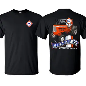 Allis Chalmers D19 AC Tractor Men T-Shirt Tractor Agriculture Shirt Farm Wear Unisex Short Sleeve USA Made 100% Cotton T-Shirt American Farmer