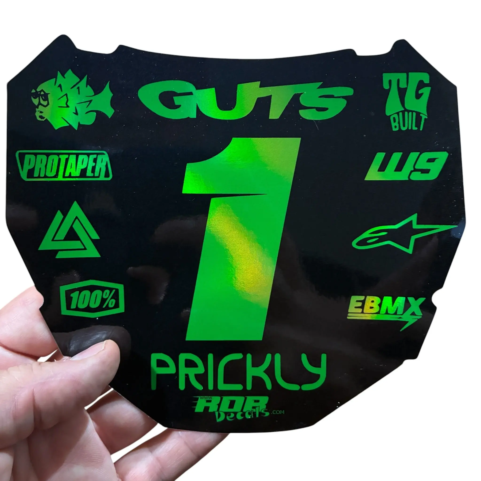 ODI Plate Decal — 11 Logo — Metalic Green