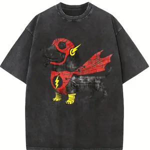 Comfort Colors Dachshund Superhero Shirt – Funny Wiener Dog Tee for Comic Fans, Fast Dog Lover Gift, Nerdy Flash-Inspired Pet Humor Shirt for Him or Her