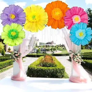 6 count 39.3", 31.5", 24" Colorful Giant Paper Flower Mexican  Tissue Paper Flower for Wall Big Fiesta Crepe Floral Decoration for Wall Wedding Mexican Bridal Shower  Party