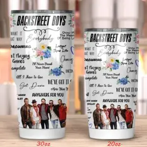 Backstreet Boys Tumbler 20oz, Music Rock and Roll Tumbler Cup, Music Love