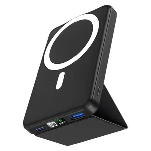 Podoru 10000mAh Wireless Charger, for MagSafe Magnetic Fast Charging Power Bank with Foldable Stand and USB-C Cable, for iPhone 17/16/15/14/13/12 Series