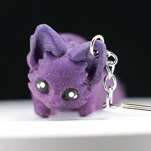 Articulating Fox 3d print Key Chain