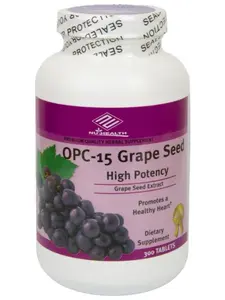 Nu-Health OPC-15 Grape Seed Extract with Vitamin C & Selenium – Advanced Antioxidant Support, Circulation & Skin Health – 300 Tablets, Non-GMO
