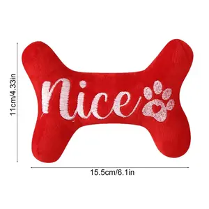 Christmas Squeaky Dog Toys Plush Dog Toys for Chewing Bite-Resistant Pet Interactive Teeth Cleaning Aggressive Chewer Doll Does not apply