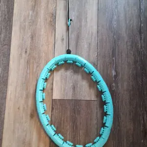 Weighted exercise hoop with 32 links (66 inches), sweet weight ball, suitable for adults Sports and fitness, suitable for women's smart sports devices